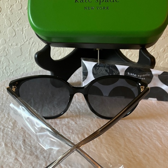 Kate Spade: Black Kimberlyn Cat Eye Sunglasses- Case & Cleaning Cloth main image 5